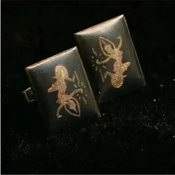 UNIQUE Vintage 1950s Siam Cuff Links - Picture 11 of 16